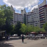 Social housing protest hut in Kreuzberg 